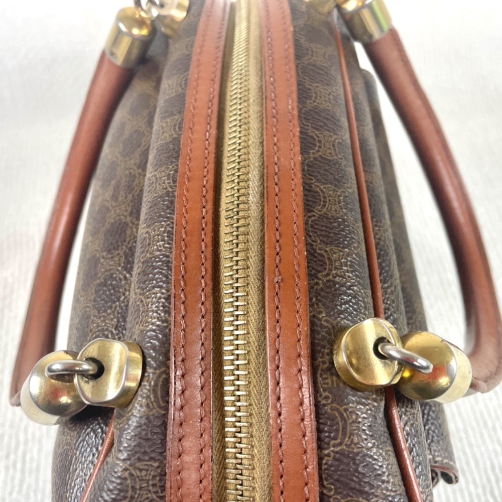 CELINE PARIS STUNNING VTG Macadam Brown Dome Satchel MC99/1 GUC W/COA - Picture 6 of 16